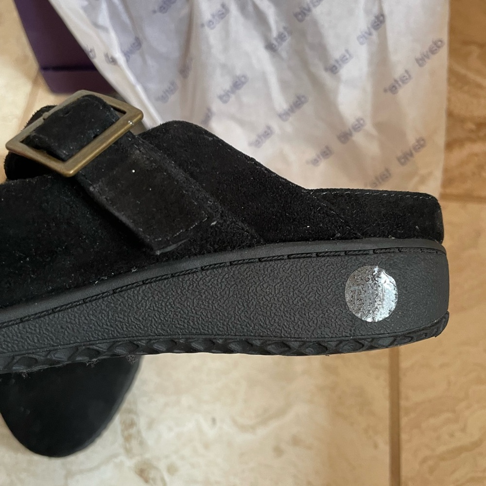 David Tate Black Suede Slip-On Shoes 7ww extra wide - Picture 4 of 7
